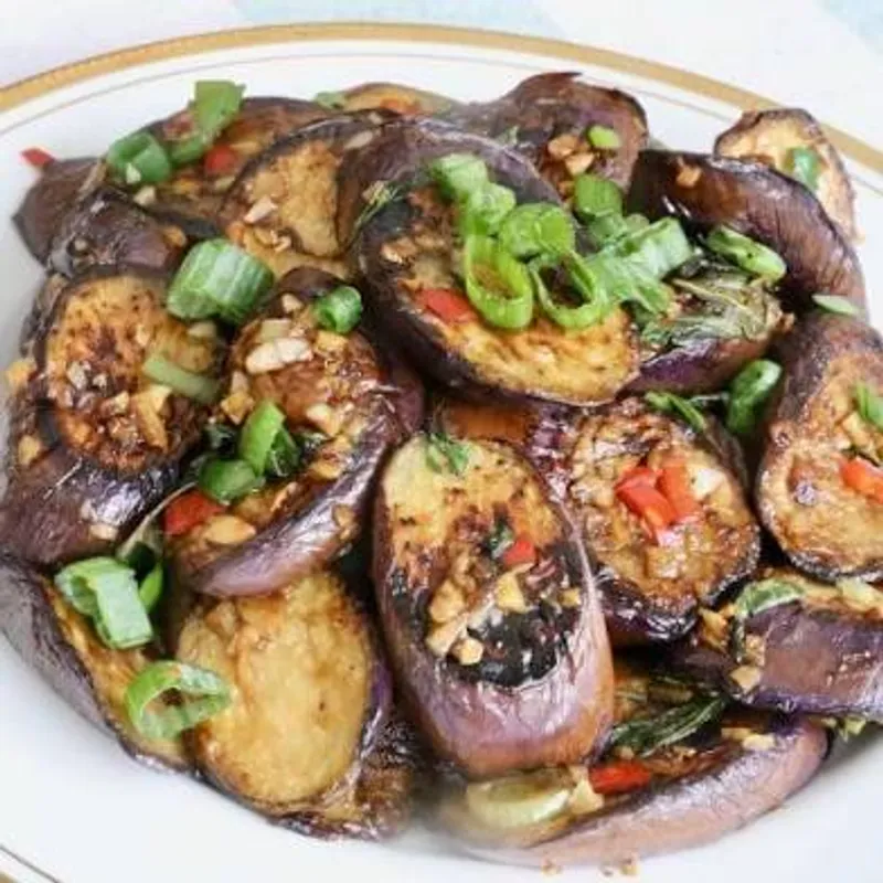 Thai basil eggplants