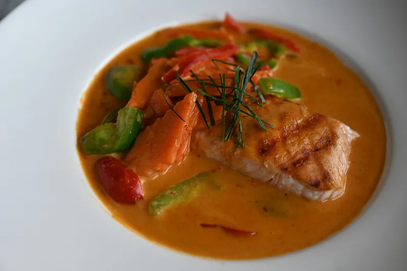Grilled Salmon Panang Curry