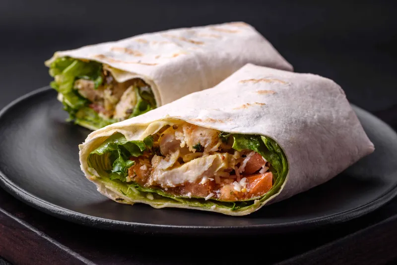 Crispy Chicken Caesar Wrap