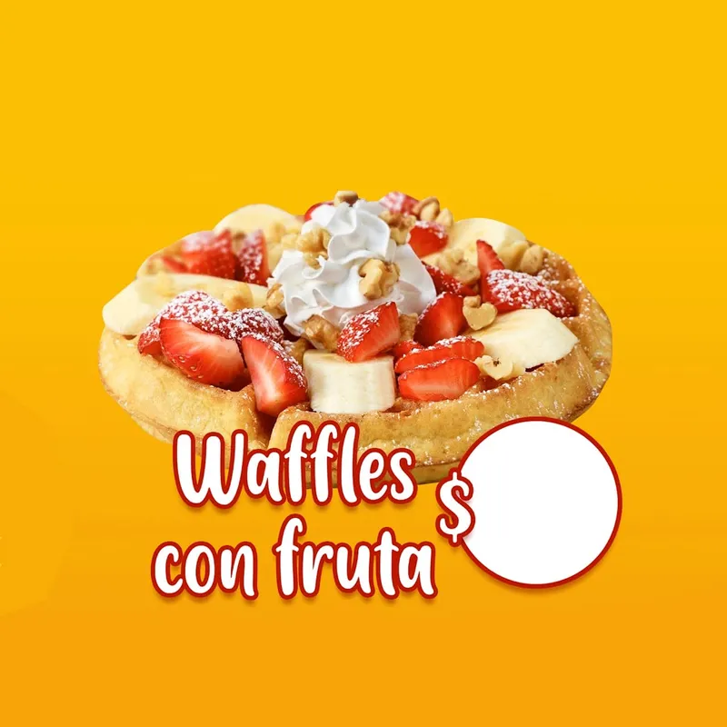 Waffles with fruit