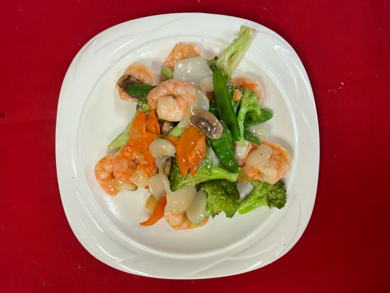 时菜大虾 S07. Shrimp With Mixed Vegetable