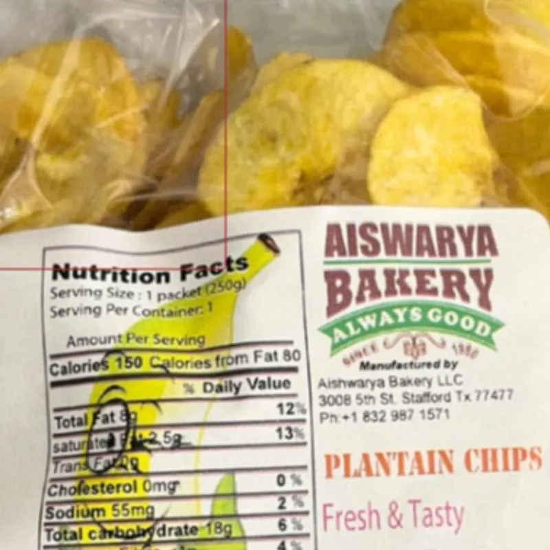 Aishwarya Plantain Chips Salt 8Oz