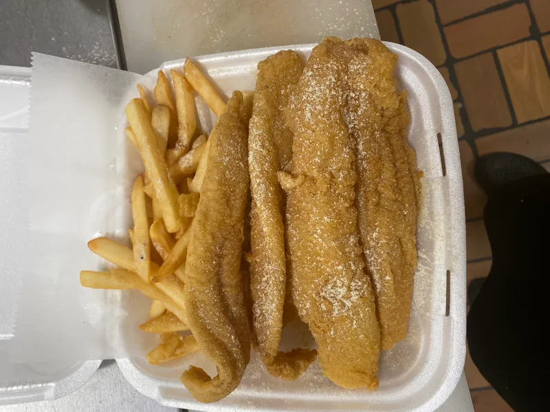 Catfish (3 Pcs) & fries