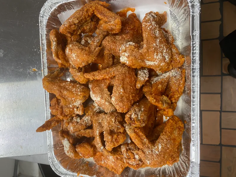 20 Hot Wings With Large Fries