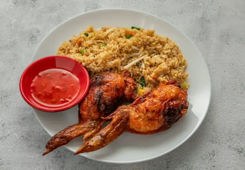 Fried Rice With Stuffed Wings (2) Combo