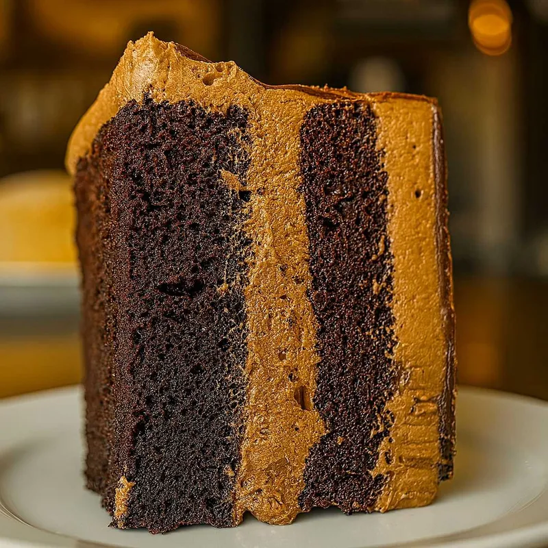 Triple Chocolate Cake Slice