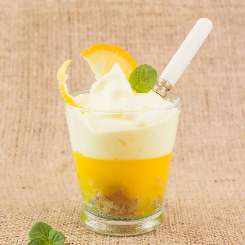 Lemon Ice Sorbet Parfait