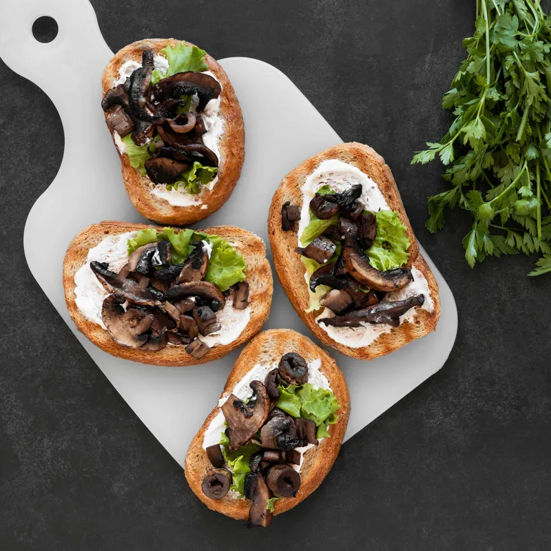 Roasted Mushroom Bruschetta
