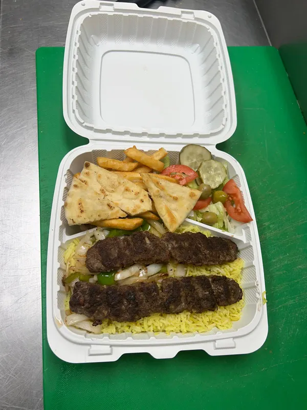 #42. Steak Over Rice With Salad