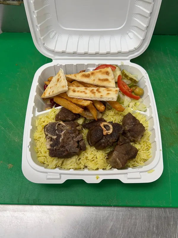 #45. Kufta Over Rice With Salad