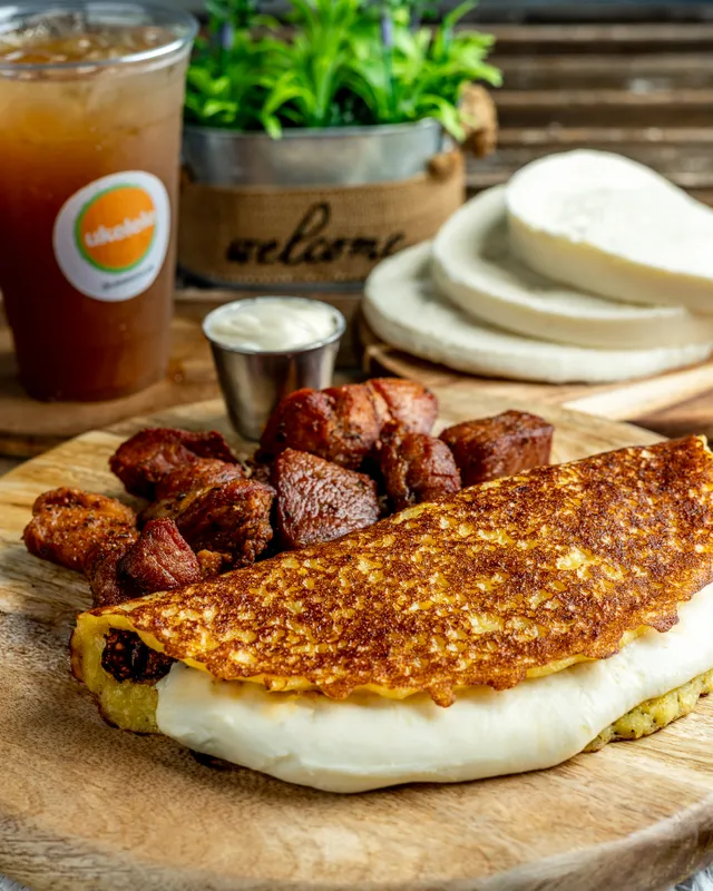 Fried Pork & Cheese Cachapa