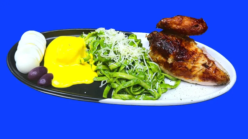 Tallarines Verdes a la Brasa