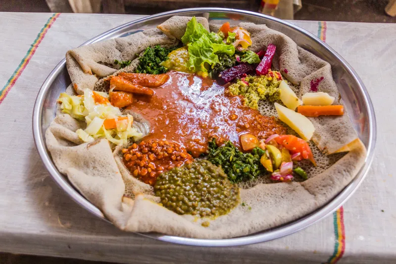 Tibs Fitfit (Injera Mixed With Tibs)