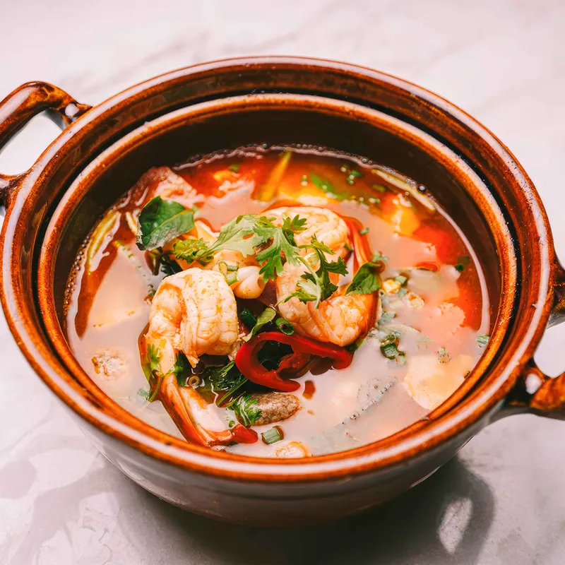 Seafood Pepper Soup With Fufu