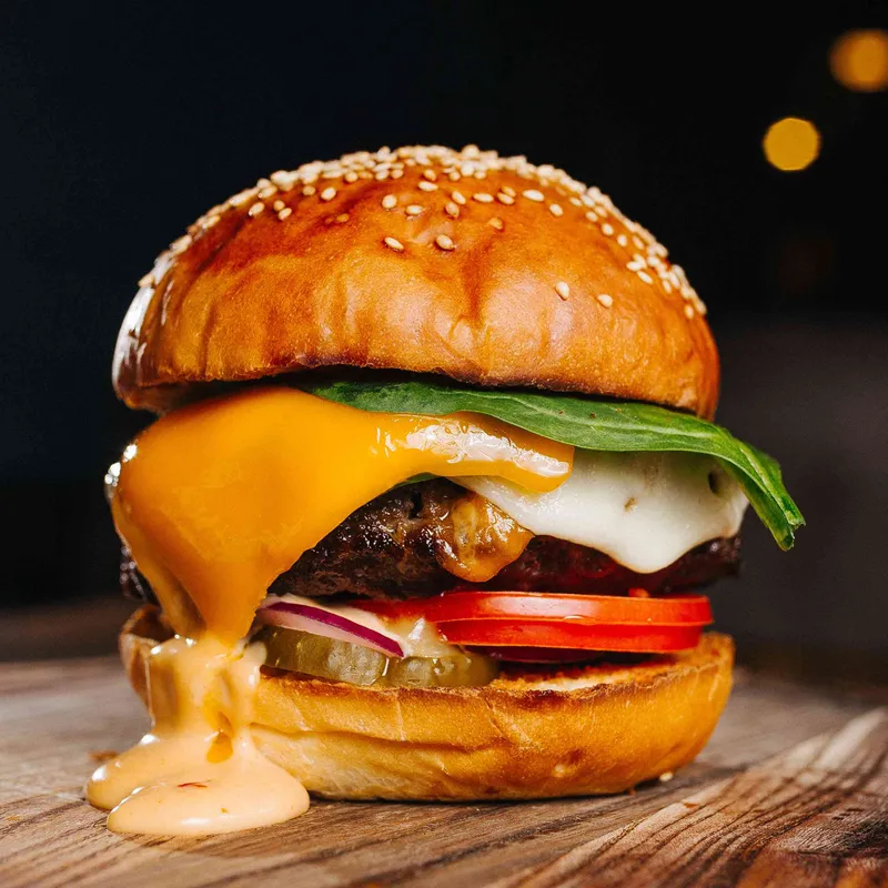 Double Cheeseburger With Bacon