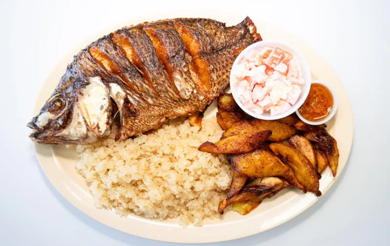 Attieke with Tilapia & Plantains