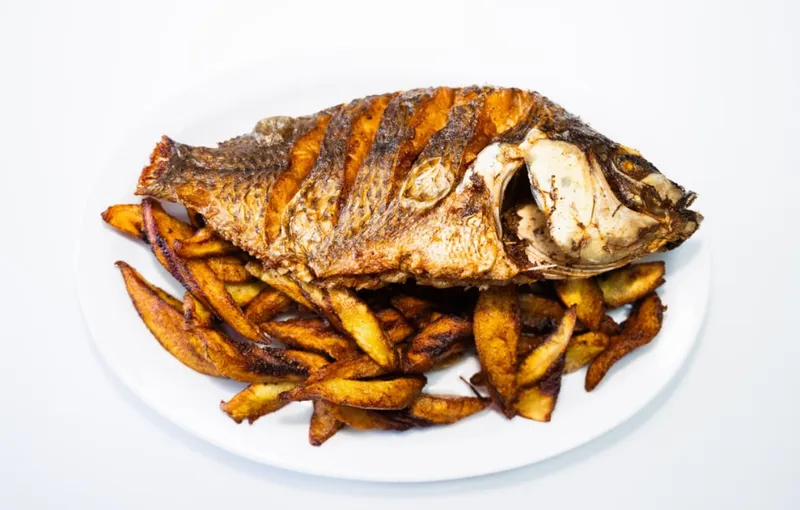 Fried Tilapia Fish with Plantains