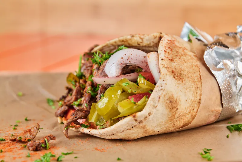#1. Beef Shawarma Sandwich