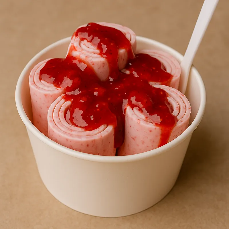 Strawberry Rolled Ice Cream