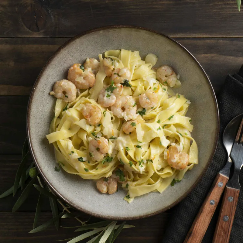 Creamy Seafood Pasta Lunch
