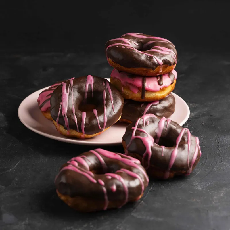 Chocolate Iced with White Cream