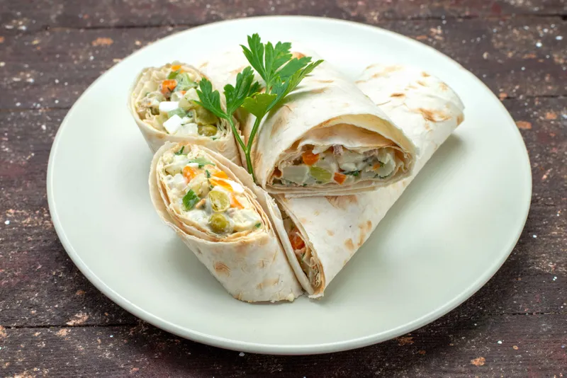 Mayo Garlic Paratha Roll