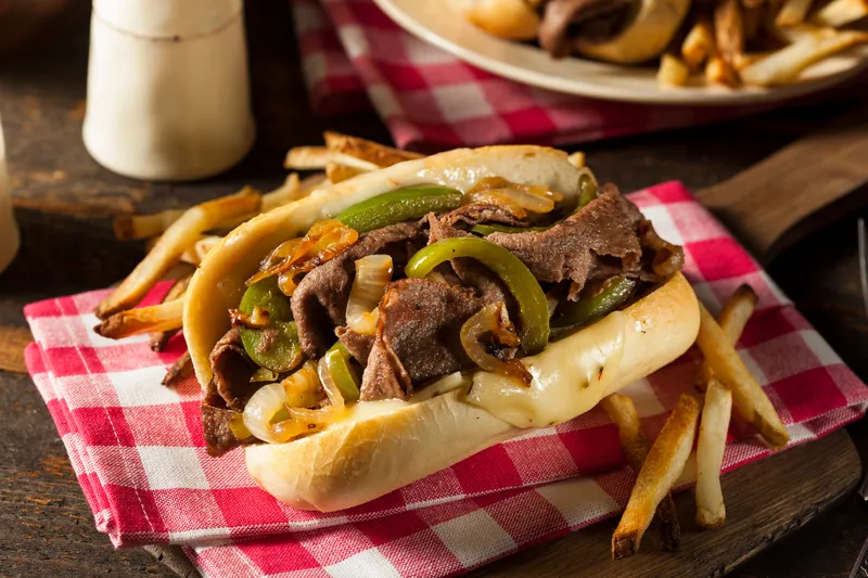 Philly Cheese Steak with fries