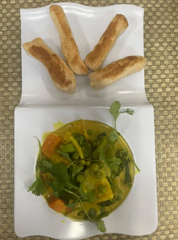 Green Coconut Curry Soup