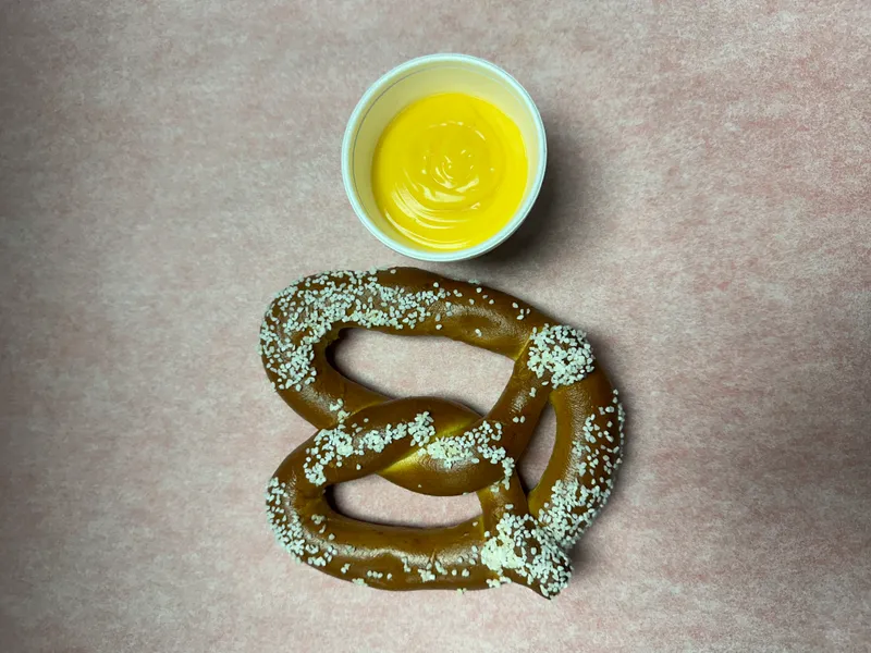 Soft Pretzel With Nacho Cheese