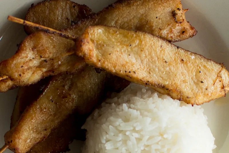 Chicken Satay & Rice