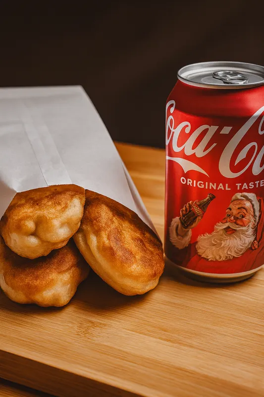Lobiani – Georgian Bean Fritter (3 Pcs) + Soda