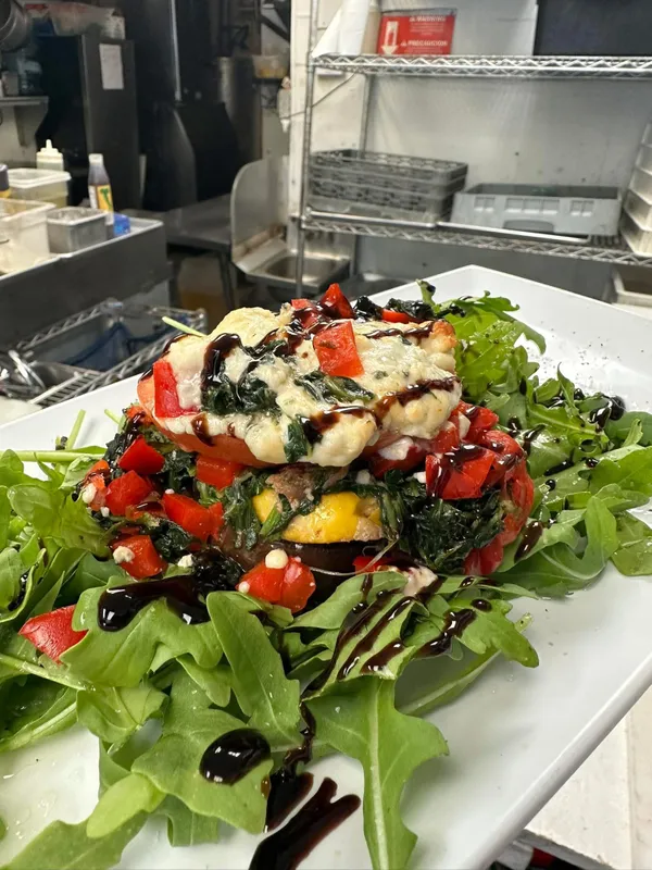 Grilled Eggplant Tower