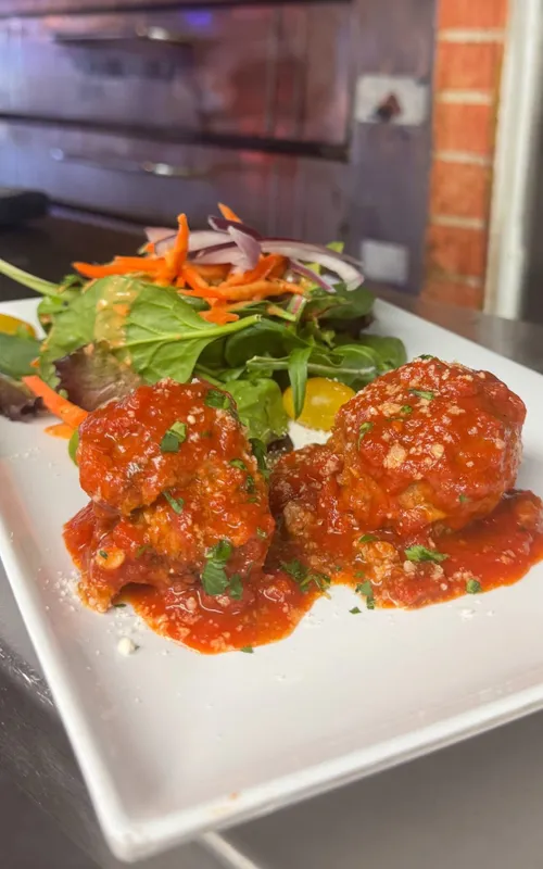 Meatballs And Salad