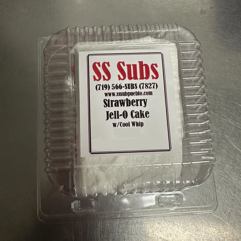 Slice Of Strawberry Jell-O Cake