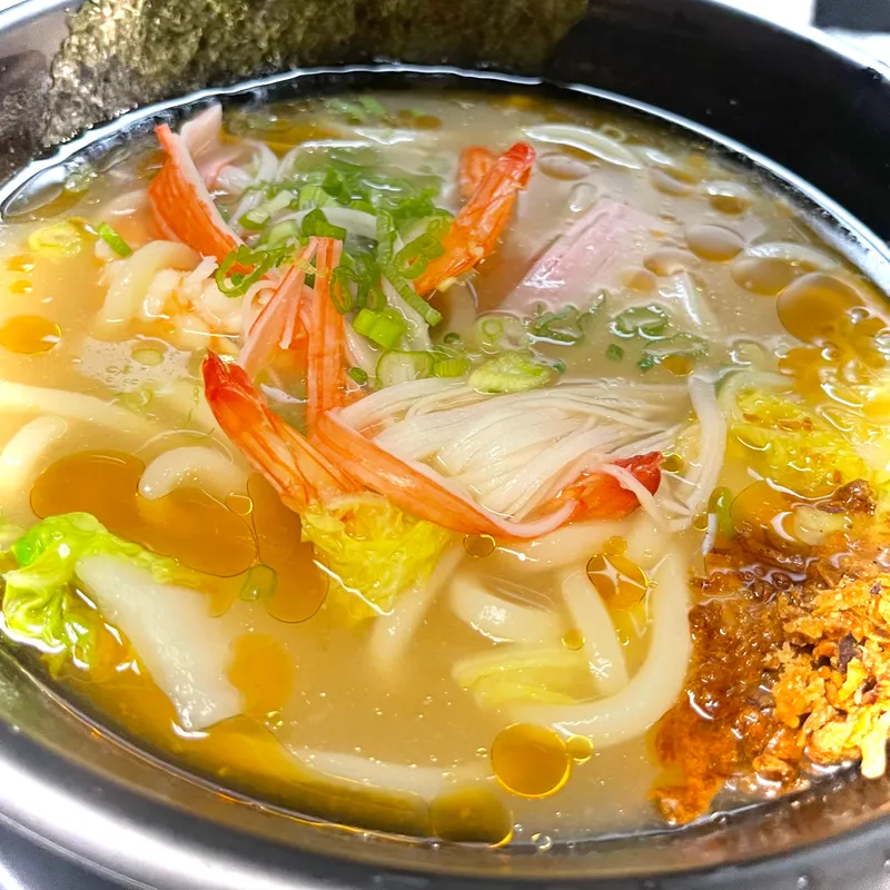 Seafood Udon Or Ramen Soup
