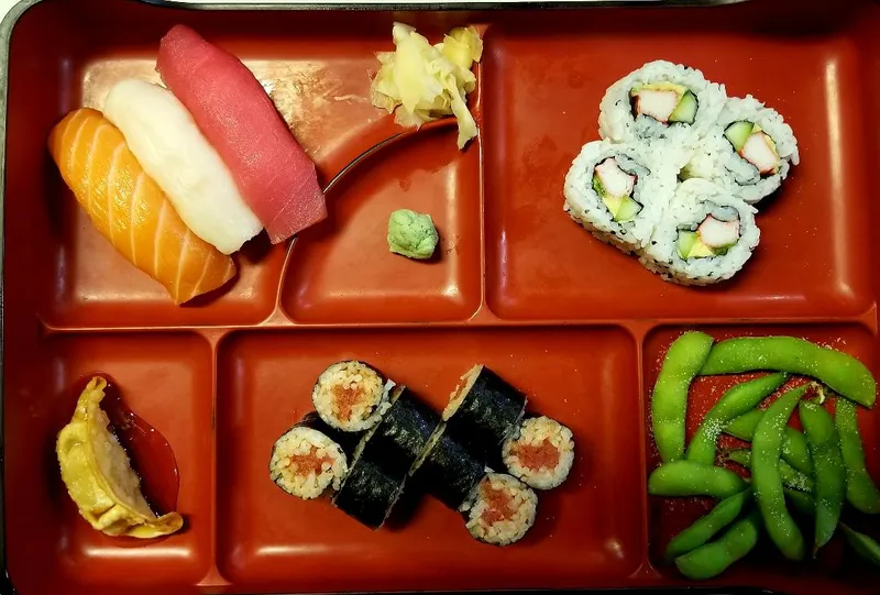 J-3 Spicy Tuna Roll (8), Sushi (3), California Roll (4)