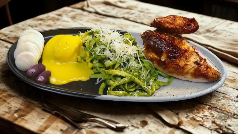 Tallarines Verdes a la Brasa