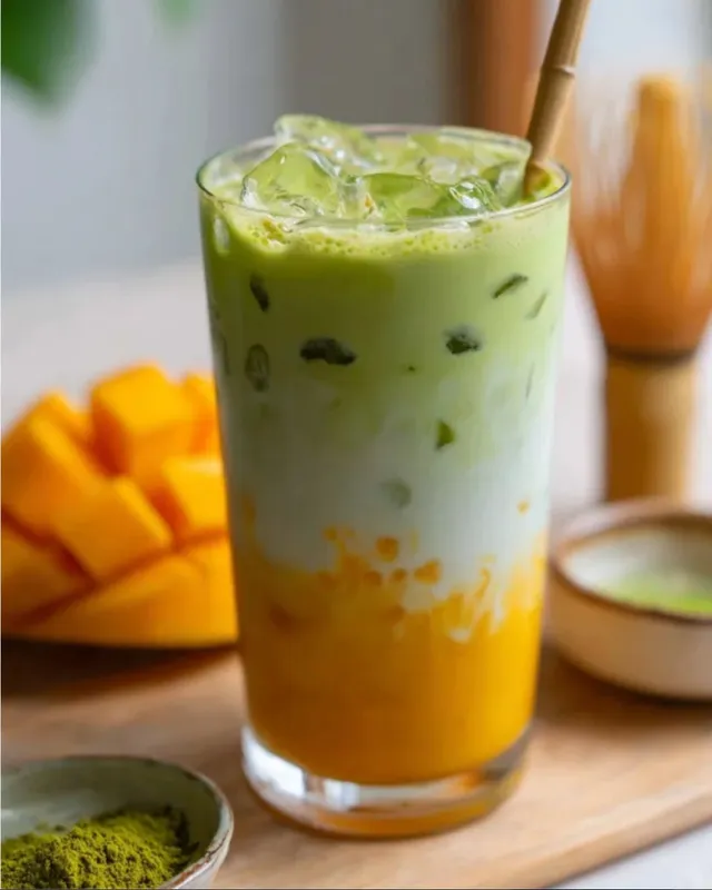 Mango Matcha Latte(Iced)160z