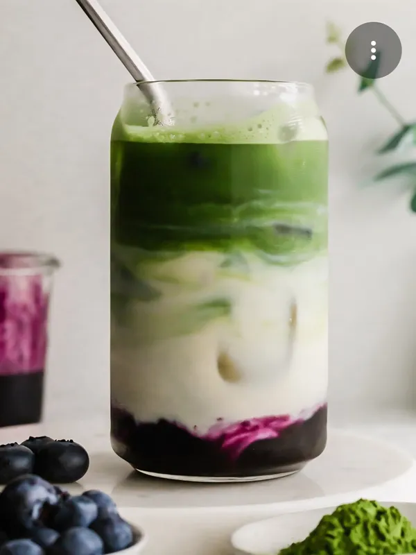 Blueberry Matcha Latte(Iced)160z