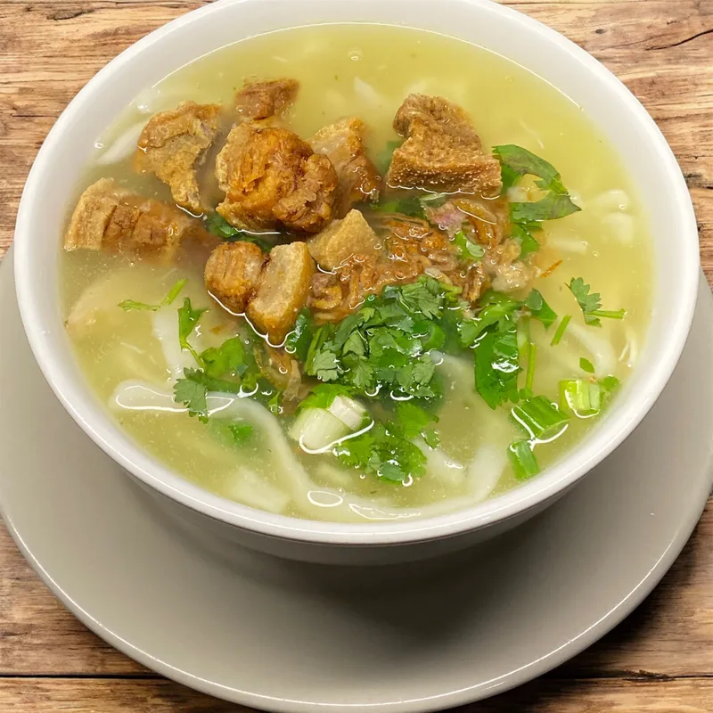Thick Rice Noodle Soup (Khao Piek Sen)
