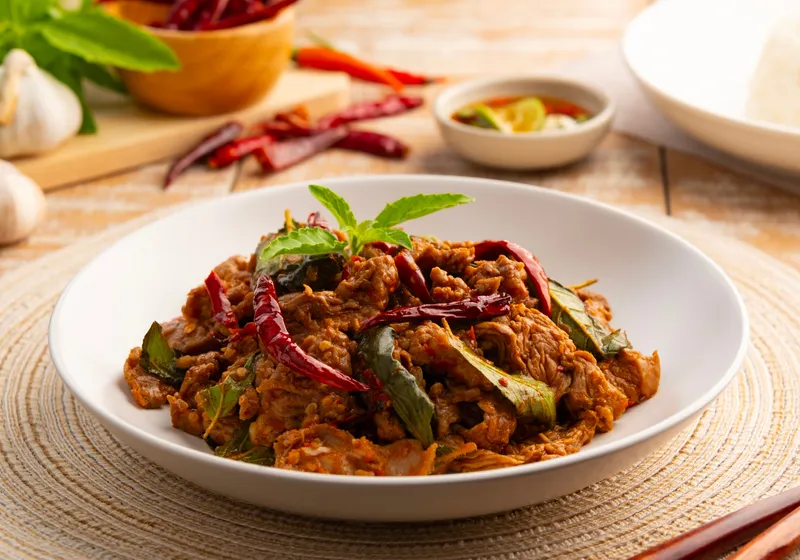 Pad Prik Pao (Spicy Basil Leaves)
