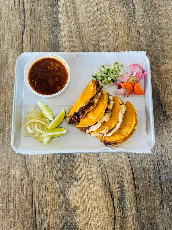 Queso Birria Taco Plate