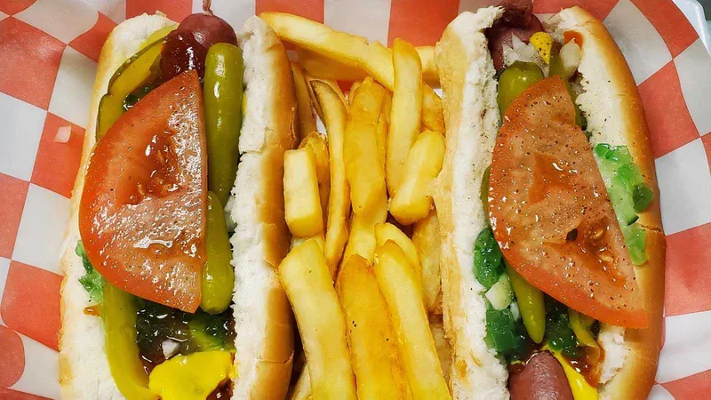 2 Beef Chicago Style Hot Dogs