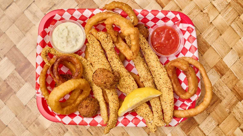 Catfish With Onion Rings