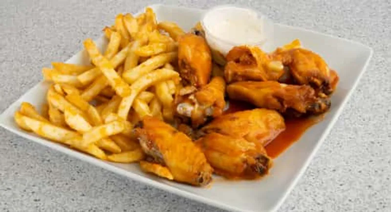 #11 Chicken Wings With Fries