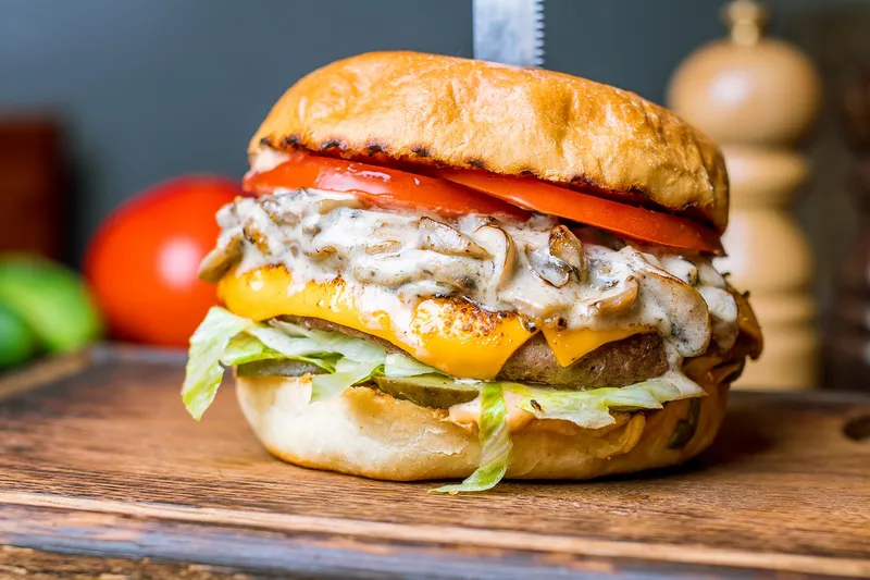 Mushroom Swiss Burger