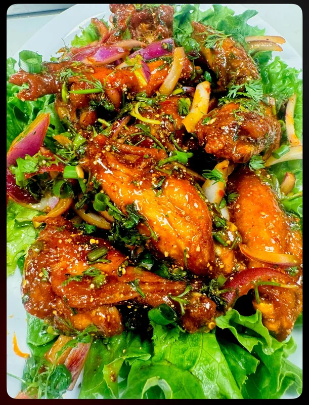 Fried Chicken Wing Laab