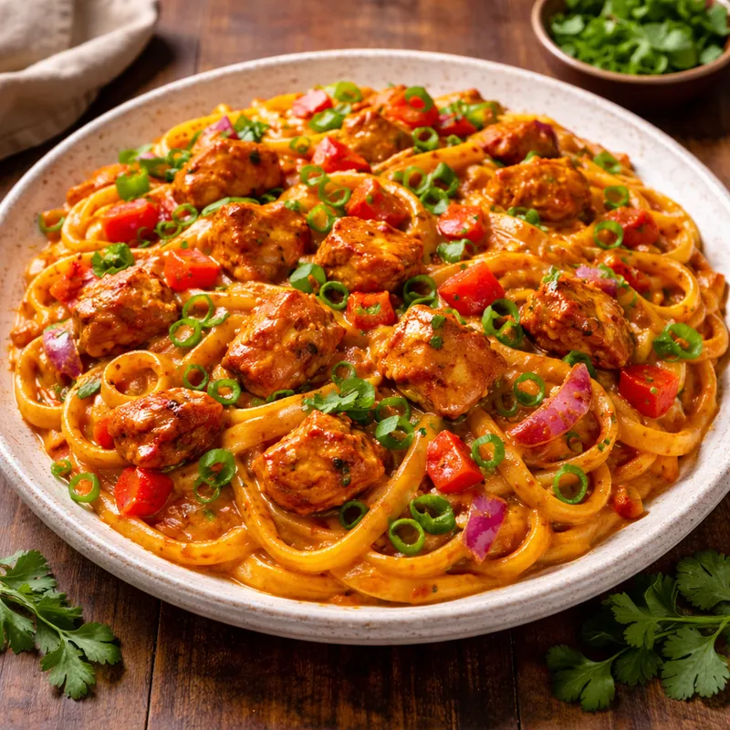 Creamy Paneer Tikka Pasta