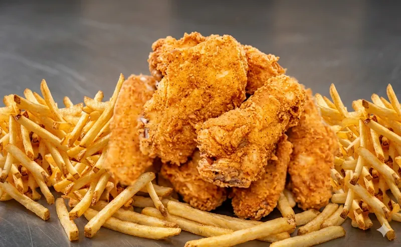 14. 5 Pieces Wings + Fries