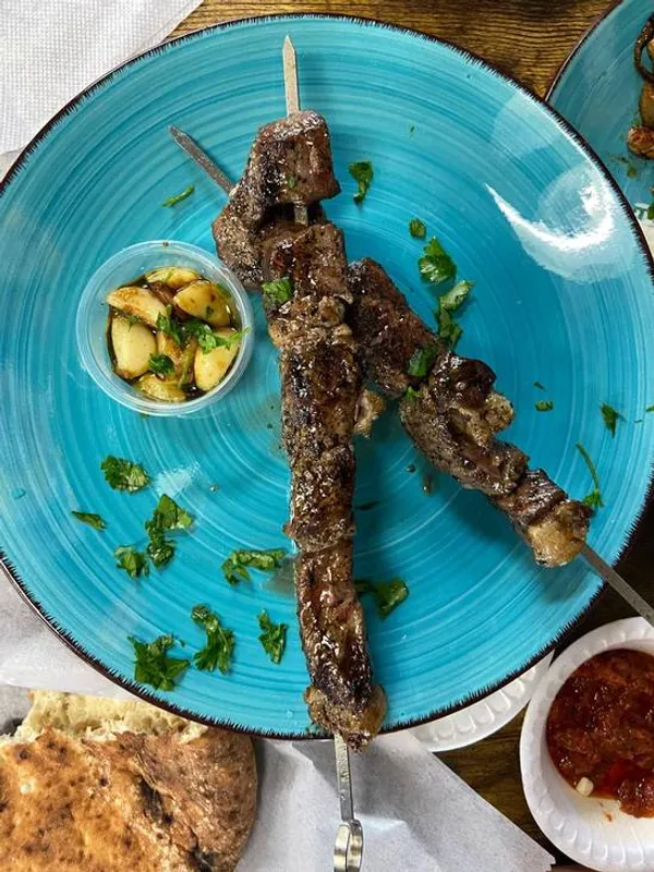 Steak Skewers Rib Eye Plate